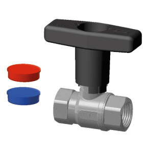 Кран шаровой FAR 1/2", ВР, черн. высокая ручка, хром