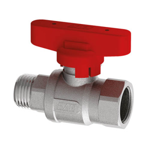 Кран шаровой FAR 1/2", ВР-НР, красн. бабочка, хром