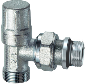 Вентиль запорный угловой, 1/2", М24х19, EPDM FAR