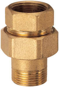 Фитинг прямой 1/2", латунь FAR