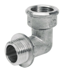 Угольник 3/4", НР-ВР, никелированный APE