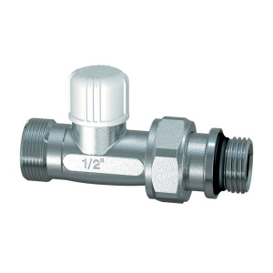 Вентиль запорный прямой 3/8" М24х19, уплотнение EPDM