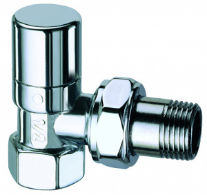 Вентиль запорный угловой LadyFAR, 3/4", ВР, цвет серебро FAR