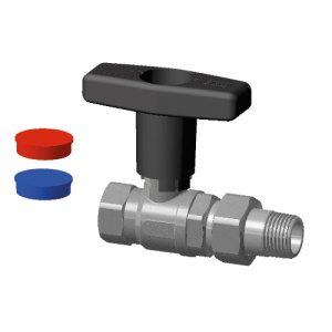 Кран шаровой FAR 1", ВР-"американка" EPDM, черн. высокая ручка, хром