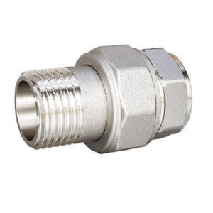 Сгон разъемный (американка) DN15 (1/2") ВР/НР латунь никель