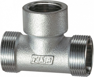Тройник 1/2" ВР-М24х19-М24х19, хром.