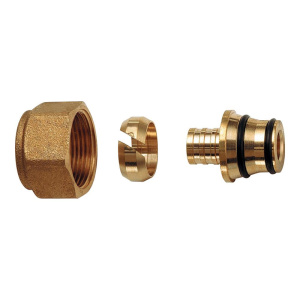 Концовка для труб PEX 16x2 с латунной гайкой M24x19