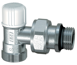Вентиль запорный угловой 3/8" М24х19, EPDM