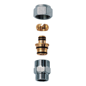 NIPLEX M 1' RAME CROMATO ADATTATORE MULTISTRATO D. 25