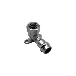 Водорозетка-пресс ВР 15x1/2", 90°, нержавеющая сталь, Kromwell