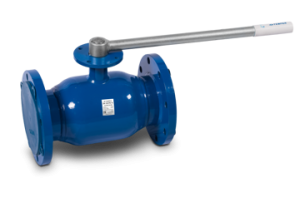 Кран шаровой TEMPER DN125, Pn16 фланец, сталь 20, рычаг, для газа