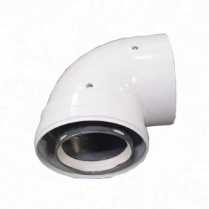 Отвод коаксиальный 90°, ф80/125 мм Baxi