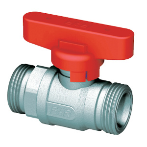 Кран шаровой FAR 3/4", НР, красн. бабочка, хром