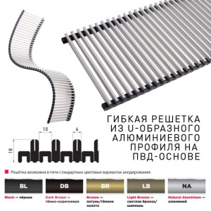 Решетка Gekon UNA L666.0 W22.0