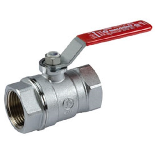 Кран шаровой Giacomini 3/4", ВР, красн. рычаг, хром