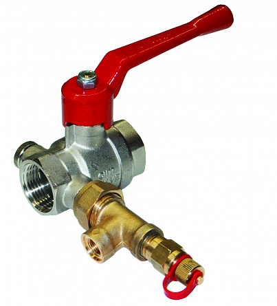 Кран шаровой Cimberio 3/4", ВР, красн. рычаг