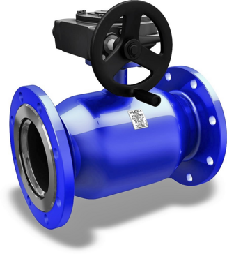 Кран шаровой LD КШЦФ DN250/200, Pn16 фланец, сталь 09Г2С, с редуктором