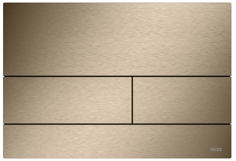TECEsquare II. Панель смыва, металл, PVD Brushed Red Gold (с покрытием против отпечатков пальцев)