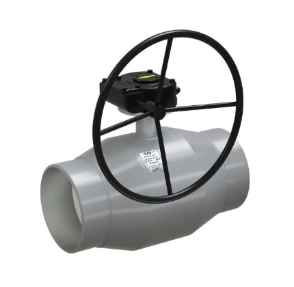 Кран шаровой LD КШЦП DN200, Pn25 приварка, сталь 20, с редуктором, для воды