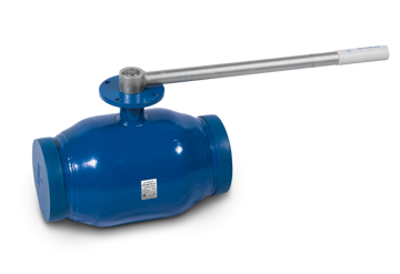 Кран шаровой TEMPER DN250, Pn25 приварка, с фланцем для установки привода, сталь 20, рычаг