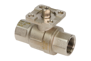 Кран шаровой AMZ-112R PN40 DN25 KVS60 Tmax110°C Rp1 CW617N 2х-ходовой Ridan
