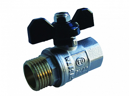 Кран шаровой Comfort (ручка-бабочка) 3/4" внутренняя - наружная резьба EU.SD8004034 34 (Арт.:EU.SD8004034 34)