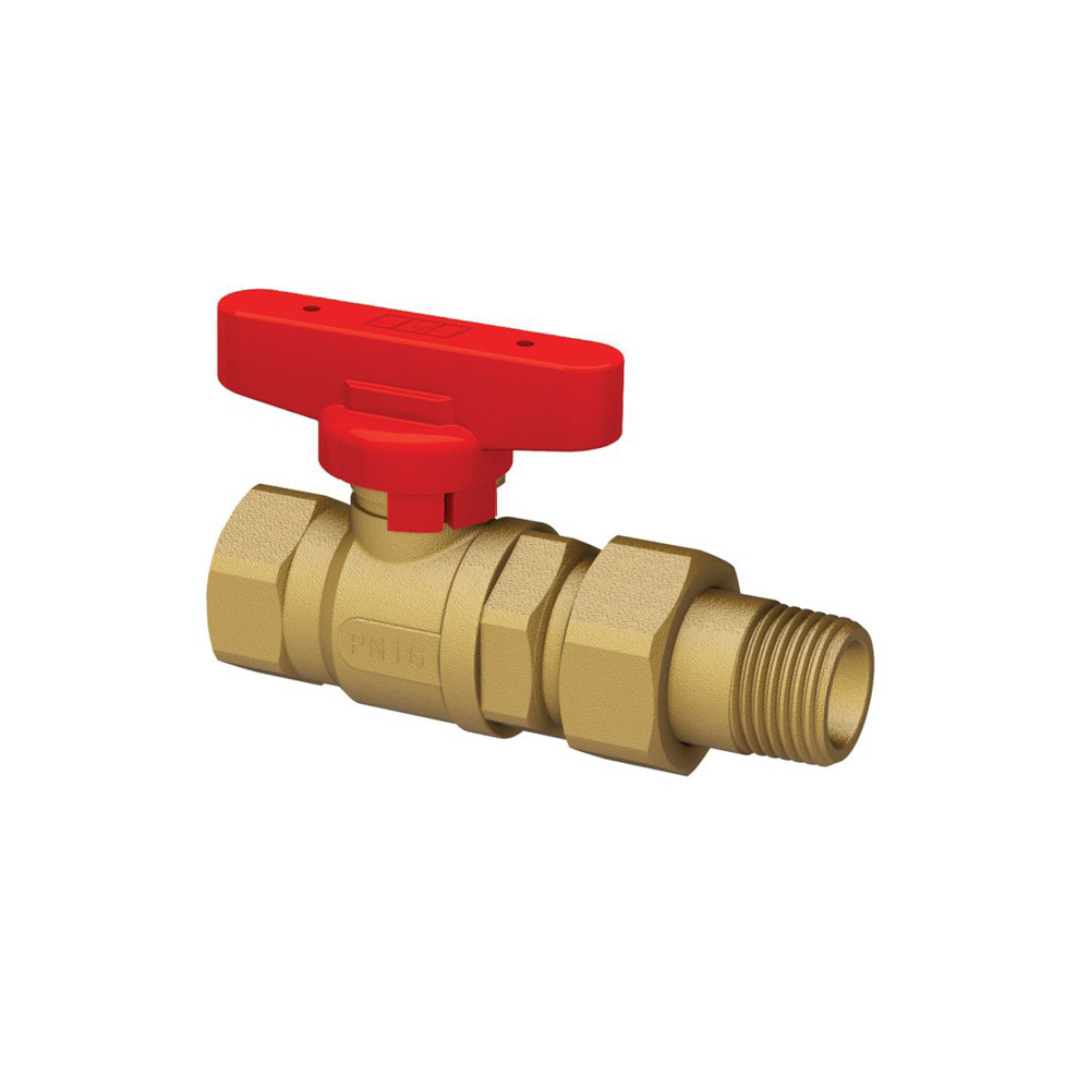Кран шаровой FAR 3/4", ВР-"американка", красн. бабочка