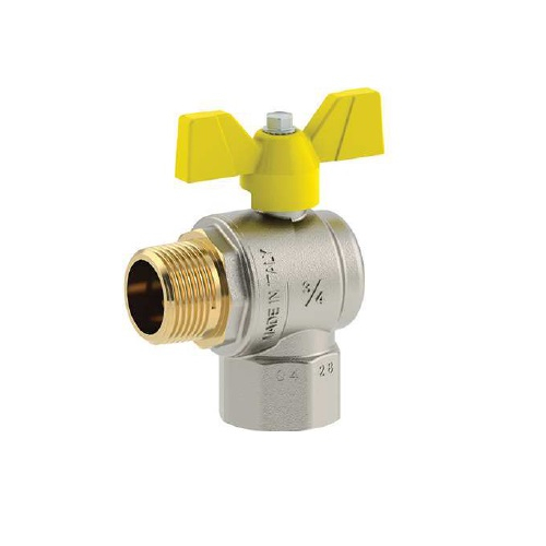 Кран шаровой FUTURGAS для газа , 3/4"ВН, желт.бабочка