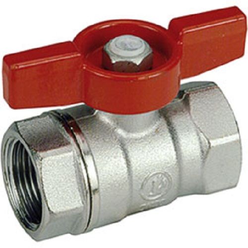 Кран шаровой Giacomini 3/4", ВР, красн. бабочка, хром