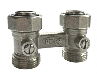 Вентиль H-образный прямой 3/4" с логотипом Rifar