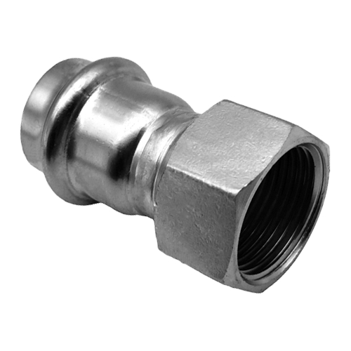 Муфта-пресс ВР 22x1", нержавеющая сталь, Kromwell