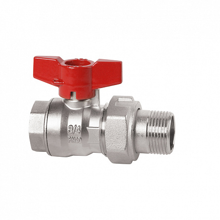 Кран шаровой сер.RED6,1/2"(В-американка), ручка-бабочка CIM 346/RED6 12 (Арт.:CIM 346/RED6 12)