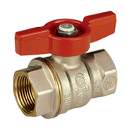 Кран шаровой Giacomini DADO 3/4", ВР, красн. бабочка, никель