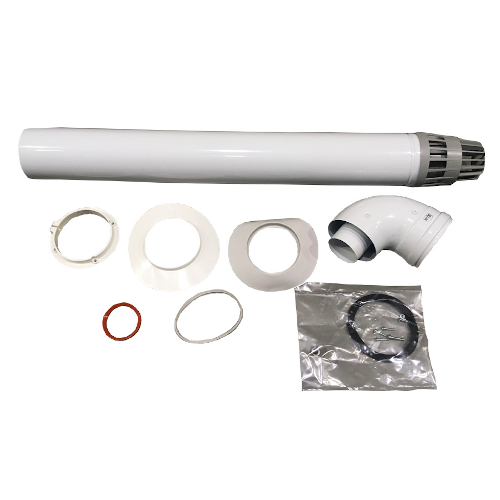 Компл. коакс. дымохода O60/100, 90° с наконечником (L=1 м) (Арт.:08522910)