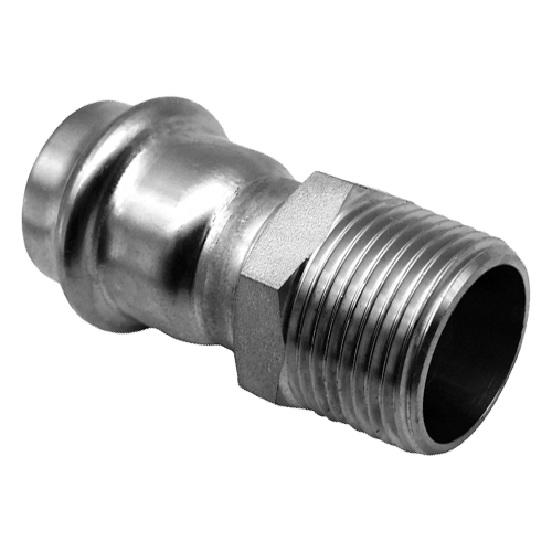Муфта-пресс НР 28x1", нержавеющая сталь, Kromwell