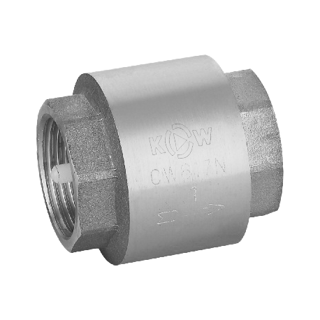Клапан обратный с латунным золотником 1", никелированный Kromwell
