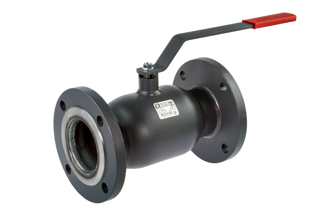Кран шаровой Ridan RJIP Standard FF DN65, Pn16 фланец, углеродистая сталь, рычаг