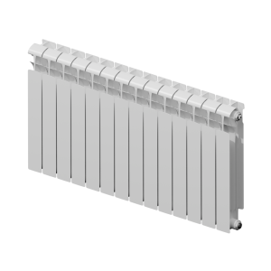 Радиатор биметалл Rifar Ecobuild Ventil 300 14 секций, подкл нижнее правое, RAL 9016 глянцевый