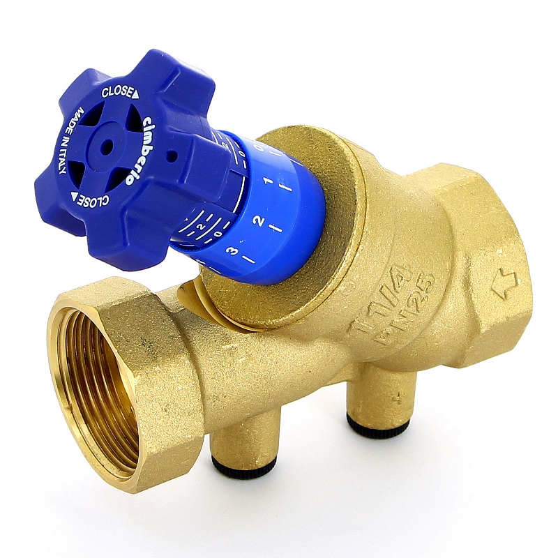 Клапан балансировочный ручной 787R 1.1/2" обычн. латунь Kvs=10,4 PN25 BB без изм. ниппелей Cimberio