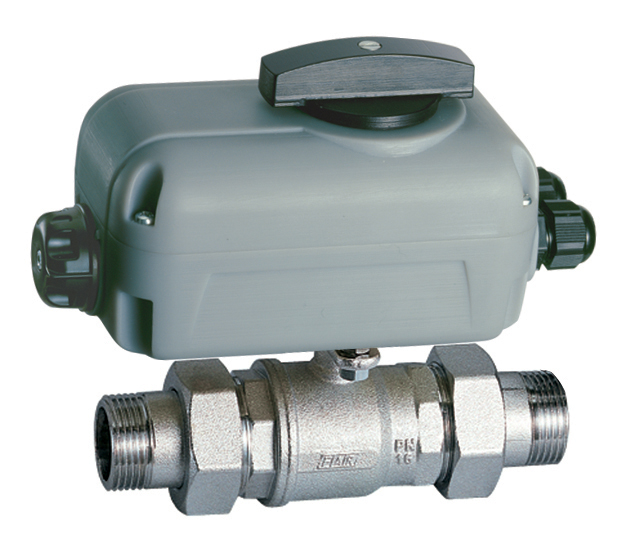 Кран шаровой 2-х ход., моторизованный, 1 1/2", НР-НР, зонный, 220 В, 30 сек FAR