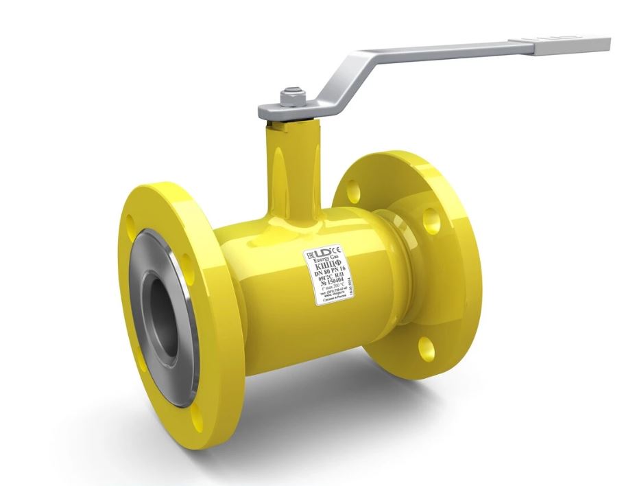 Кран шаровой LD КШЦФ DN15, Pn40 фланец, сталь 20, рычаг, для газа