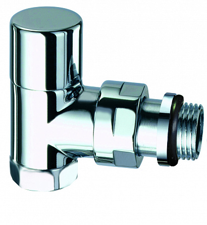 Вентиль запорный угловой TopFAR, 1/2"ВР, серебро, с EPDM