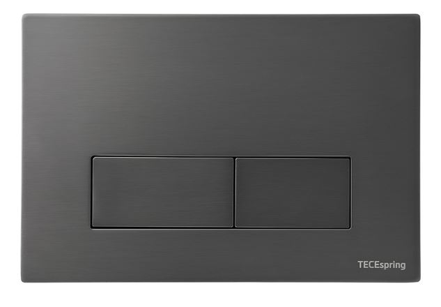 Панель смыва TECEspring S, прямоуг. клав., нерж. сталь, сатин, gun metal PVD, с покрытием против отпечатков пальцев