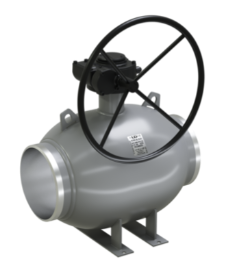 Кран шаровой LD КШЦП DN250, Pn25 приварка, сталь 20, с редуктором