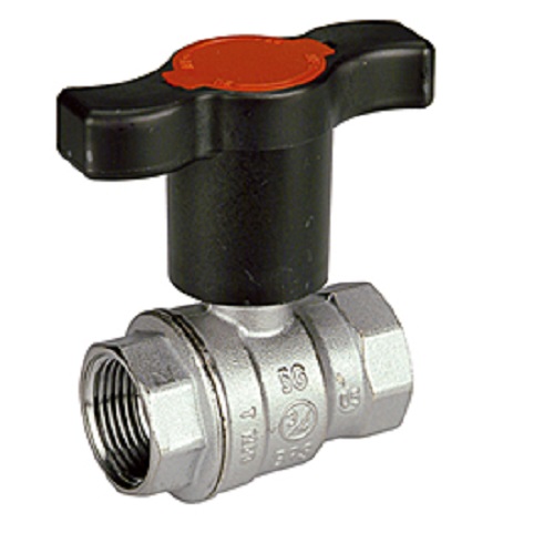 Кран шаровой Giacomini 3/4", ВР, черн. высокая ручка, хром