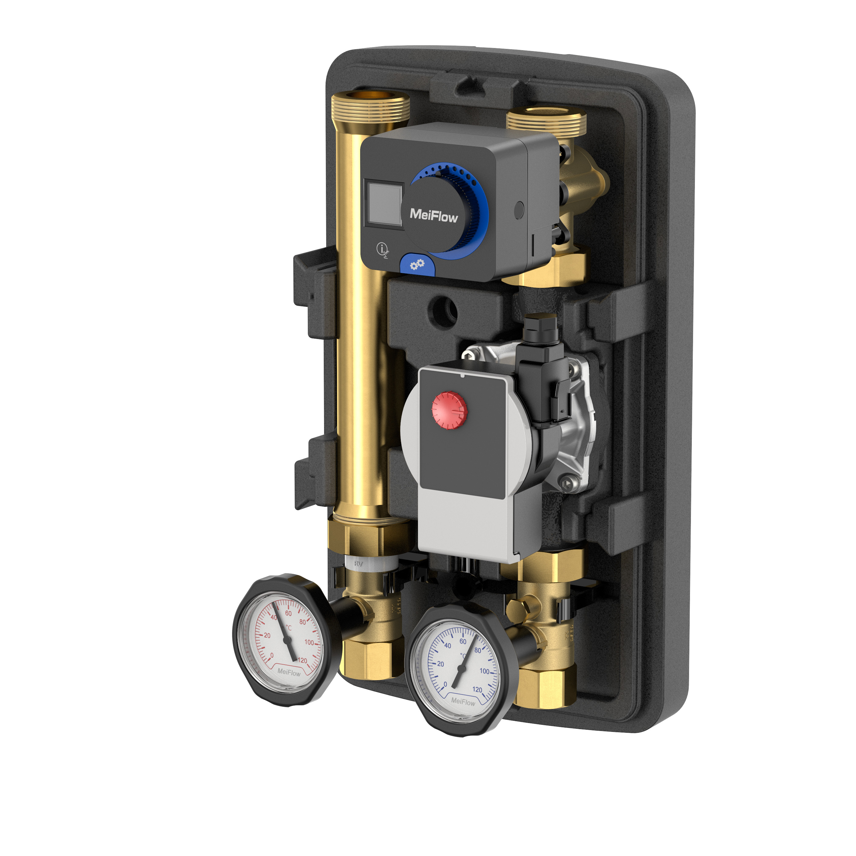 Насосная группа MeiFlow TOP S MC-W, DN25 с насосом Grundfos UPM3 Hybrid 25-70