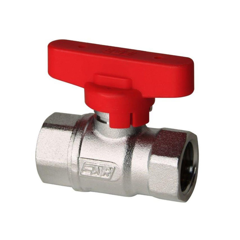 Кран шаровой FAR 3/4", ВР, красн. бабочка, хром