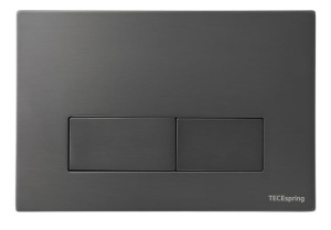 Панель смыва TECEspring S, прямоуг. клав., нерж. сталь, сатин, gun metal PVD, с покрытием против отпечатков пальцев