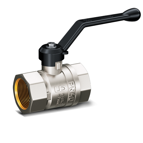 Кран шаровой LD Pride 1/2", ВР, черн. рычаг, никель