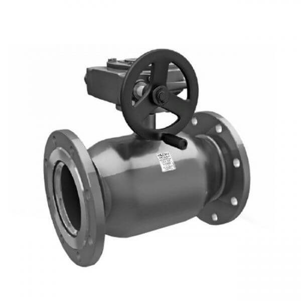 Кран шаровой LD КШЦФ DN125, Pn25 фланец, сталь 20, с редуктором